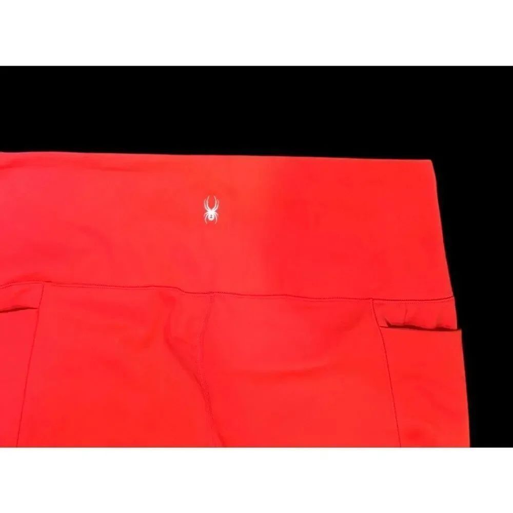 Spyder Active Leggings X-Large Red Phone Pocket Active Work Out Leisurewear - Picture 8 of 14